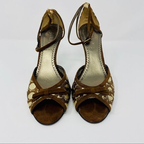 J. Crew - Patterned Peep Toe Heels (8) - Picture 2 of 9